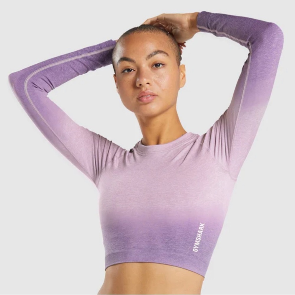 Gymshark Adapt Ombré Long-Sleeve Crop Top
